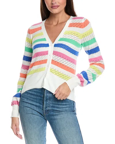 Isla & Elodie Pointelle Cardigan In Multi