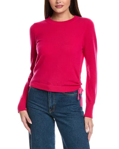 Isla & Eloise Cinched Side Cashmere Sweater In Pink