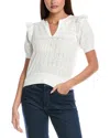 Isla & Kizzy Pointelle Sweater In White