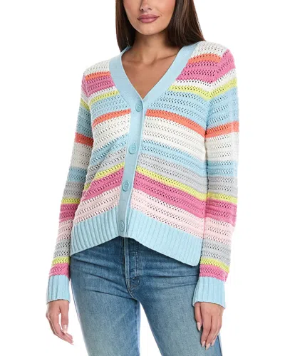 Isla & Lauren Textured Cardigan In Blue