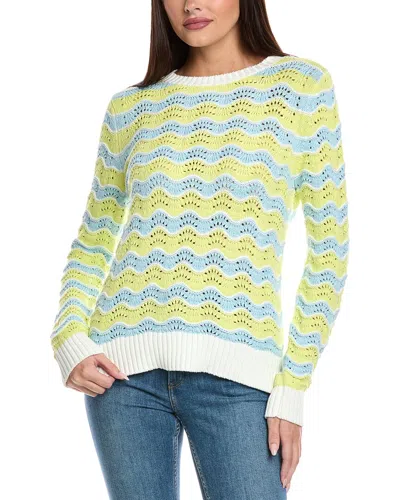 Isla & Levi Wave Stripe Sweater In Blue