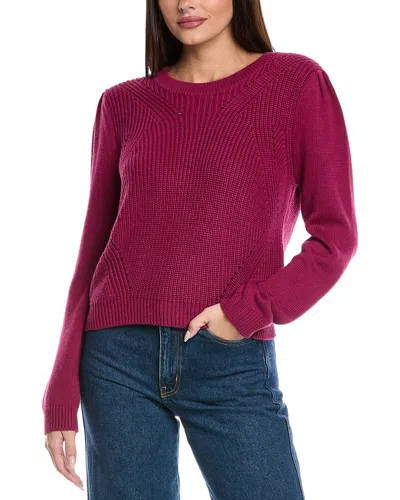 Isla & Matilda Puff Sleeve Sweater In Purple