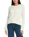 Isla & Matilda Puff Sleeve Sweater In White