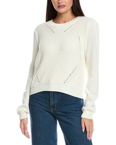 Isla & Matilda Puff Sleeve Sweater In White