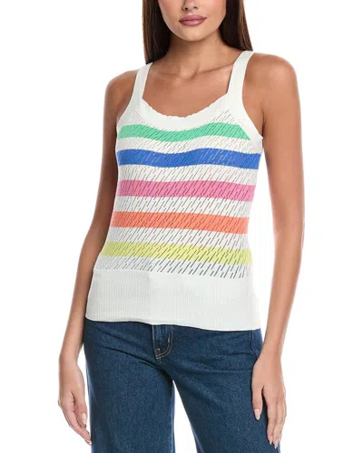 Isla & Olivia Pointelle Tank Sweater In Multi