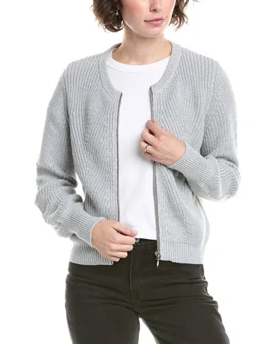Isla & Raven Zip Cardigan In Gray