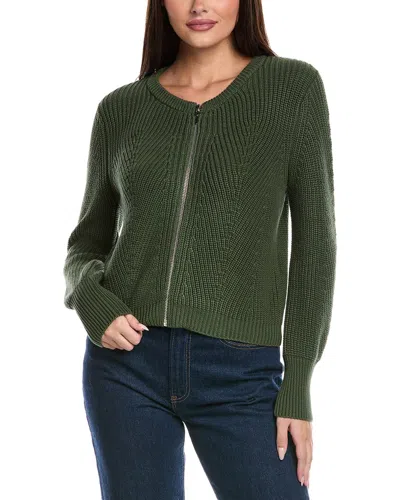 Isla & Raven Zip Cardigan In Gray
