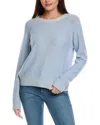 Isla & Skye Plaited Raglan Cashmere Sweater In Blue