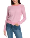 Isla & Skye Plaited Raglan Cashmere Sweater In Pink