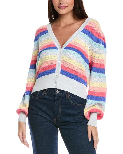Isla & Sofia Pointelle Cardigan In Multi