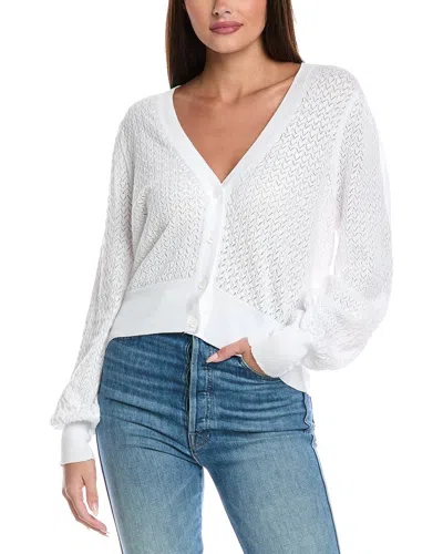 Isla & Sofia Pointelle Cardigan In White