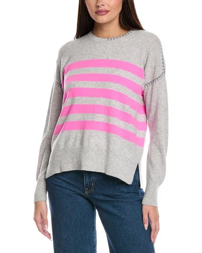 Isla & Whip Stitch Cashmere Sweater In Gray