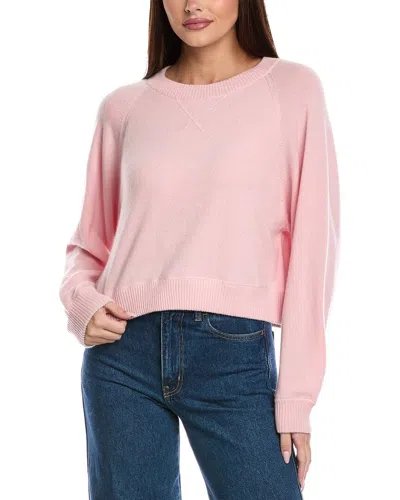 Isla & Zoe Raglan Cashmere Sweater In Pink