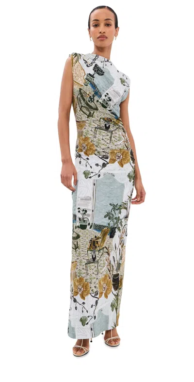 Isla And White Cecile Dress Belvedere In Multi