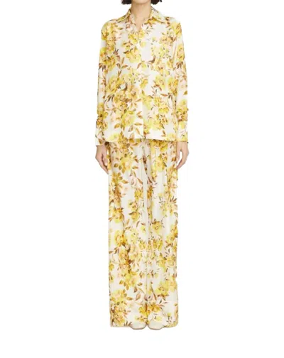 Isla And White Estela Shirt In Enchanted In Yellow