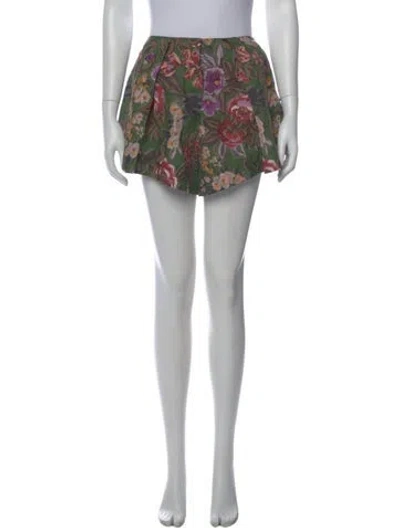 Pre-owned Isla And White Floral Print Mini Shorts In Multi