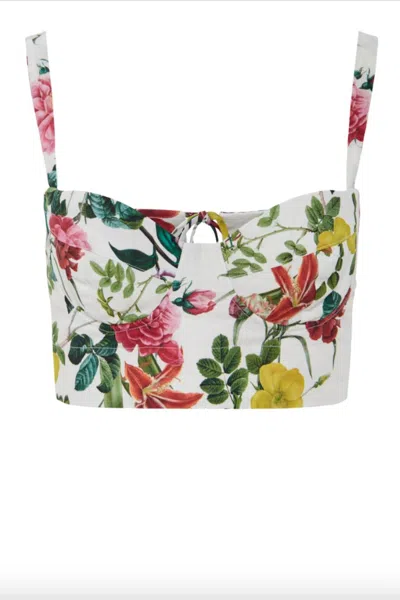 Isla And White Formentera Bralette Top In Mimosa In Yellow