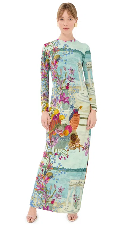 Isla And White Marina Dress Marena In Blue