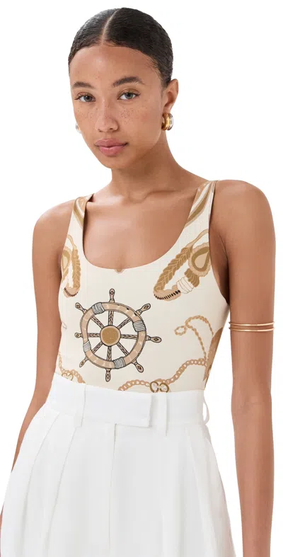 Isla And White Vicki Bodysuit White Golden Hour In Neutral