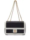 &isla Anne Leather-trim Straw Crossbody Bag In Black