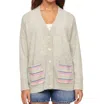 Isla Arya Cardigan In Pale Grey In Grey