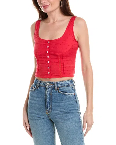 Isla Ciel Crop Top In Red