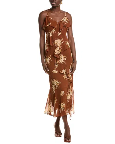 Isla Ciel Maxi Dress In Brown