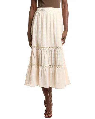 Isla Ciel Tiered Skirt In Beige