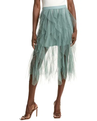 Isla Ciel Tulle Skirt In Green
