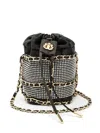 Isla Crystal Logo-plaque Bucket Bag In Black