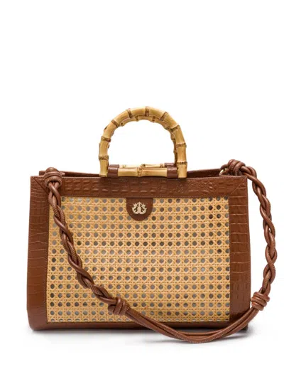 Isla Diana Maxi Straw Tote Bag In Neutrals