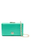&isla Eva Logo-plaque Clutch Bag In Green