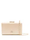 &isla Eva Logo-plaque Clutch Bag In Neutrals