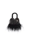 &isla Glam Plumas Feathered Tote Bag