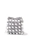 Isla Lara Bead-detailing Shoulder Bag In Silver