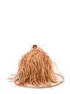 Isla Lily Feathered Shoulder Bag In Neutrals