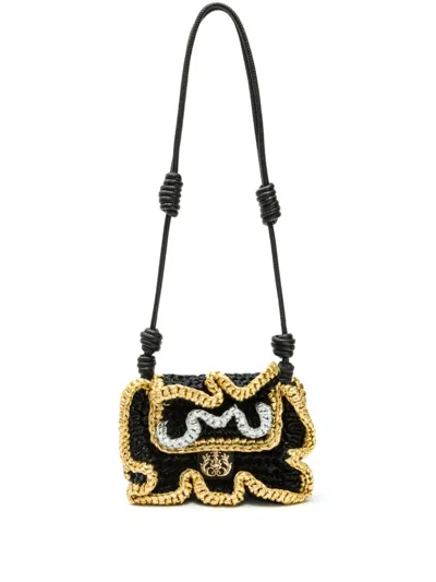 Isla Mini Peplum Shoulder Bag In Black