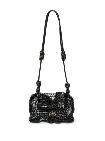 Isla Mini Peplum Shoulder Bag In Black