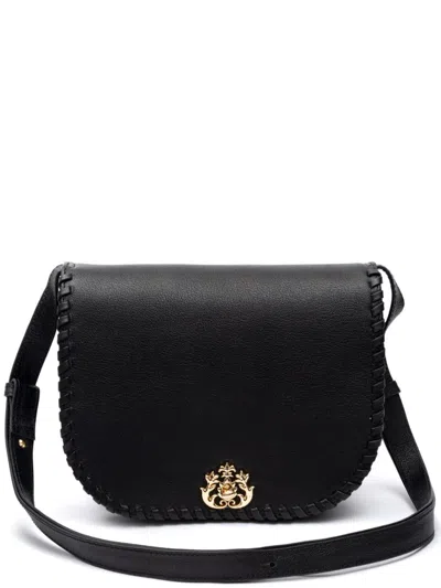Isla New Camille Leather Shoulder Bag In Black