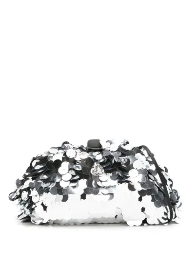 Isla Sequin-embellished Clutch Bag In Blue