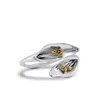 Isla Silver Women's Adjustable Calla Lily Silver Ring