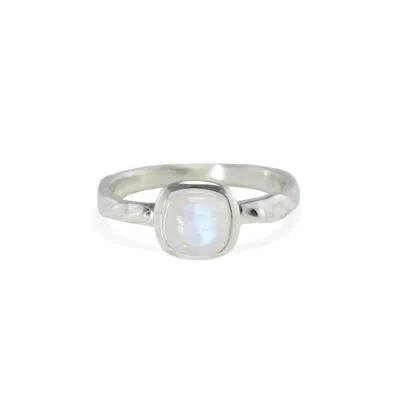 Isla Silver Women's Blue Elegant Sterling Silver & Moonstone Ring