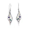 Isla Silver Women's Blue / Pink / Purple Organic Silver Drop Earrings With Blue Topaz & Iolite