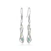 Isla Silver Women's Blue / Silver Aqua Chalcedony Drop Earrings