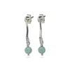 Isla Silver Women's Blue / Silver Aventurine Sterling Silver Earrings