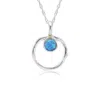 Isla Silver Women's Blue / Silver Dainty Blue Fire Opal Pendant