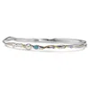 Isla Silver Women's Blue / Silver Delicate Opal & Freshwater Pearl Bangle