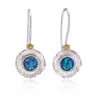 Isla Silver Women's Blue / Silver Handmade Blue Fire Opal Drop Earrings