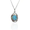 Isla Silver Women's Blue / Silver Handmade Spiral Silver Pendant With Blue Fire Opal