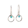 Isla Silver Women's Blue / Silver Handmade Sterling Silver & Blue Fire Opal Drop Earrings